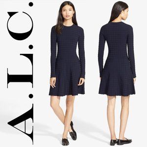 A.L.C. Schultz Basket Weave Knit Fit Sweater Dress